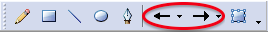 Arrow buttons toolbar