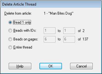 Delete Article Thread dialogue box