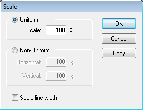 Infix Scale dialogue box