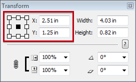 Infix Transform Origin Options