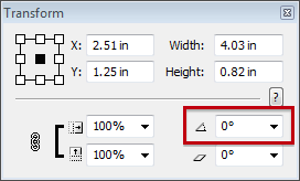 Infix Transform Rotation Options