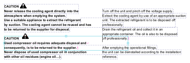 Infix screenshot - Text boundaries